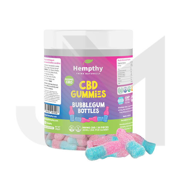 Hempthy 900mg CBD Bubblegum Bottles - 30 Pieces