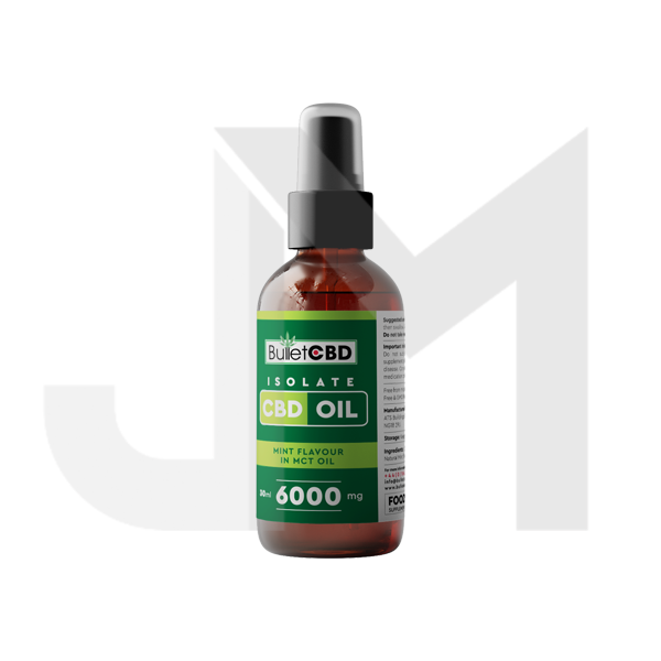 Bullet CBD 6000mg Pure Mint CBD Isolate MCT Oil Spray - 30ml
