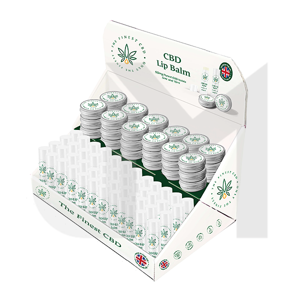 The Finest Balm CBD Lip Balm & Bar Mix CDU Bundle - 84 Units