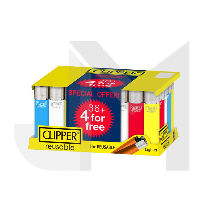 40 Clipper CP11R Classic Large Flint Solid Branded Lighters - CL1C005UKH