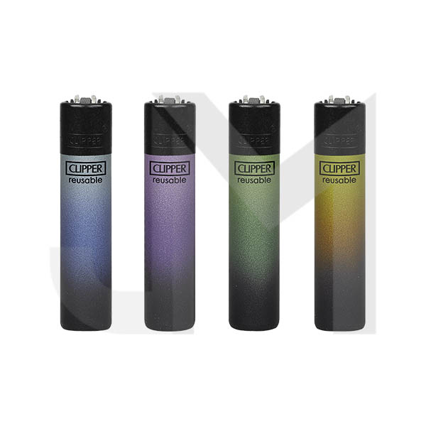 40 Clipper D48 Classic Flint Black Triple Gradient Lighters - CL2A261BCH