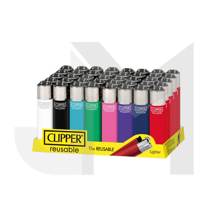 40 Clipper CP22 Classic Micro Flint Solid Branded Lighters - CP1C115UKH