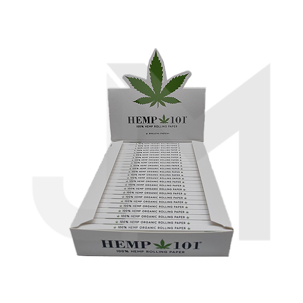 Hemp 101 King Size 100% Hemp Slim Rolling Papers Classic White