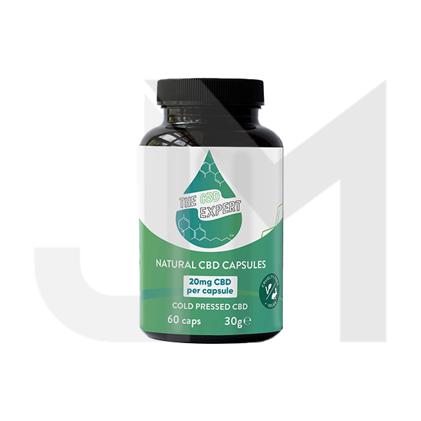 The CBD Expert 1200mg CBD Cold Pressed Capsules - 60 Caps