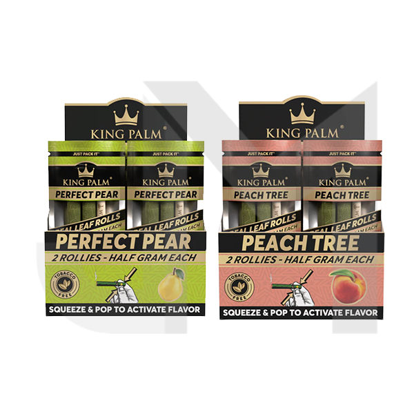20 King Palm 0.5g Flavoured Wrap Rollies - Display Pack