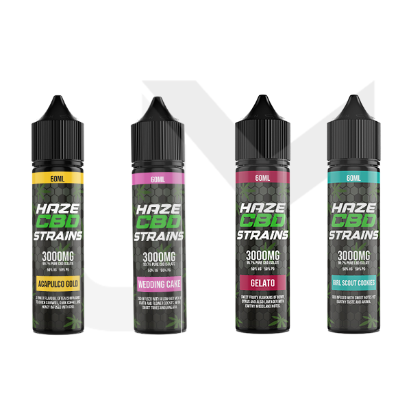 Haze CBD Strains 3000mg CBD E-Liquid 50ml Shortfill 0mg (50VG/50PG) Haze CBD Strains 3000mg CBD E-Liquid 50ml Shortfill 0mg (50VG/50PG)