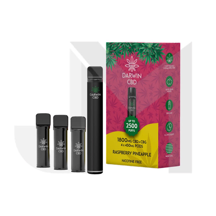 1800mg Darwin CBD + CBG 4 in 1 Pod Vape Kit 2500 Puffs