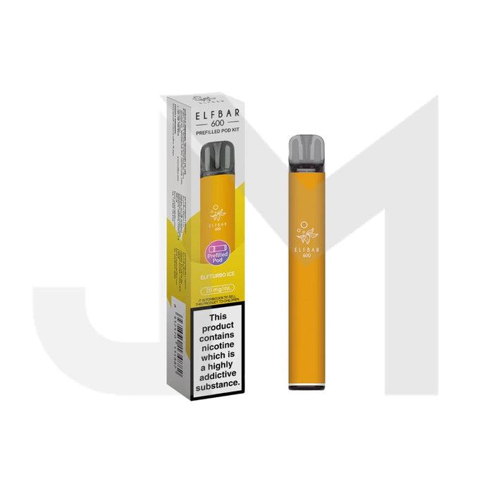 20mg Elf Bar 600 Prefilled Pod Vape Kit 600 Puffs