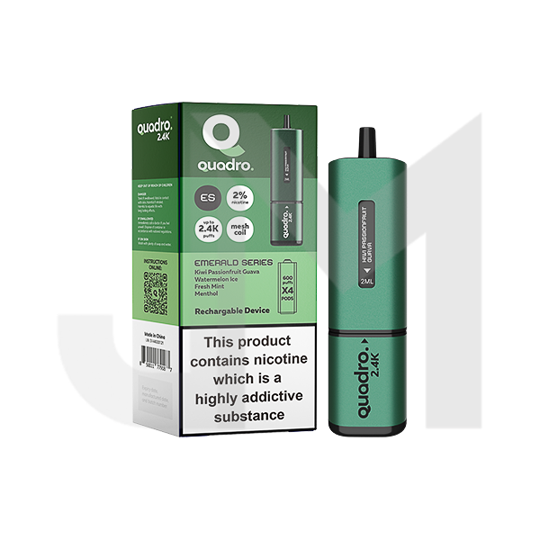 20mg Quadro 2.4K Pod Vape Kit 4 in 1 - 2400 Puffs 20mg Quadro 2.4K Pod Vape Kit 4 in 1 - 2400 Puffs