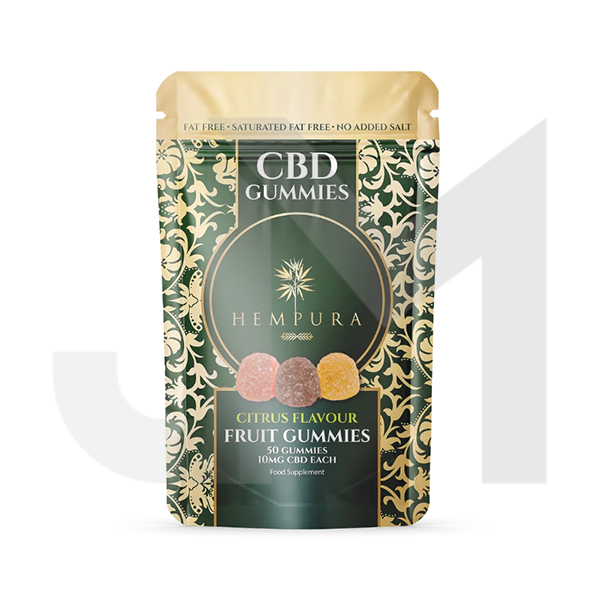 Hempura 500mg CBD Citrus Fruit Gummies - 50 Pieces