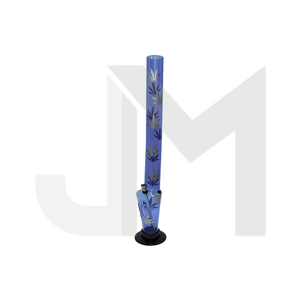 24" Mix Colour Leaf Print Acrylic Bong - FA-B LEAF (GS0443)