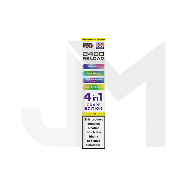 20mg IVG 2400 Reload Multi Edition Prefilled Pods 2ml 2400 Puffs - 4 Pcs
