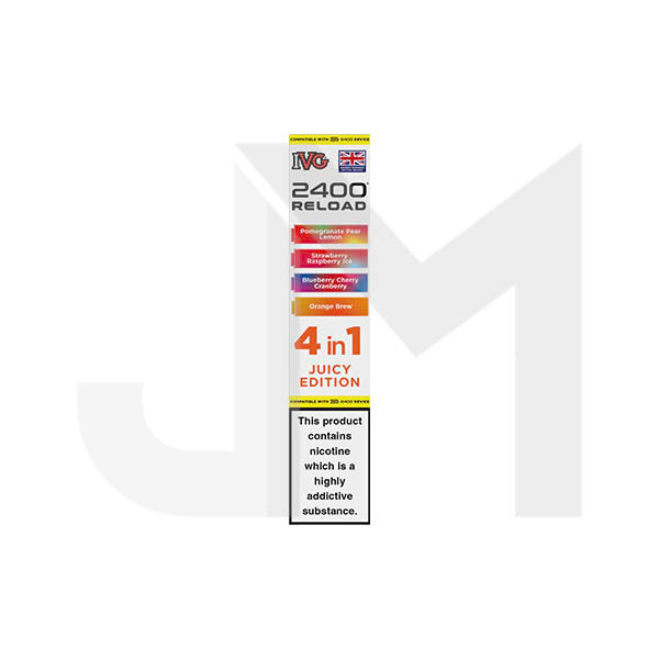 20mg IVG 2400 Reload Multi Edition Prefilled Pods 2ml 2400 Puffs - 4 Pcs