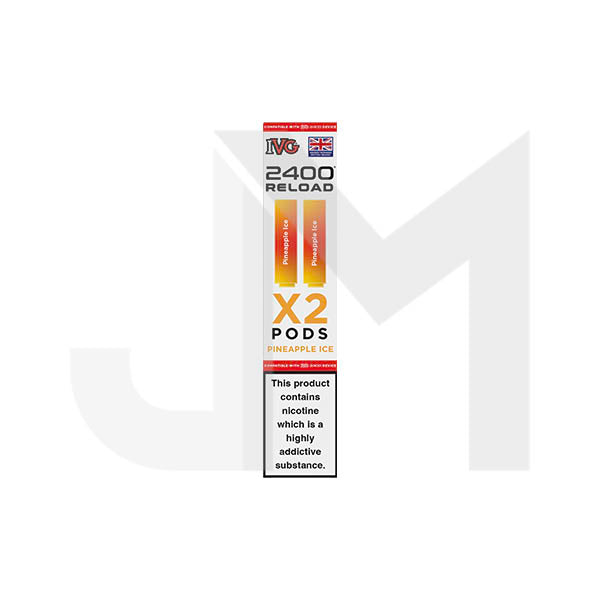20mg IVG 2400 Reload Prefilled Pods 2ml 2400 Puffs - 2 Pcs