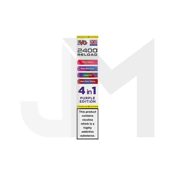 20mg IVG 2400 Reload Multi Edition Prefilled Pods 2ml 2400 Puffs - 4 Pcs