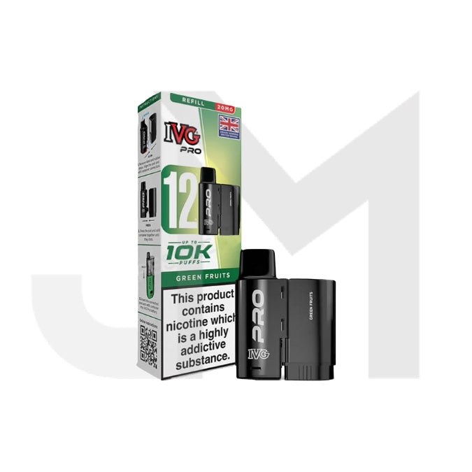 20mg IVG Pro 12 Refill Pod Pack 10000 Puffs