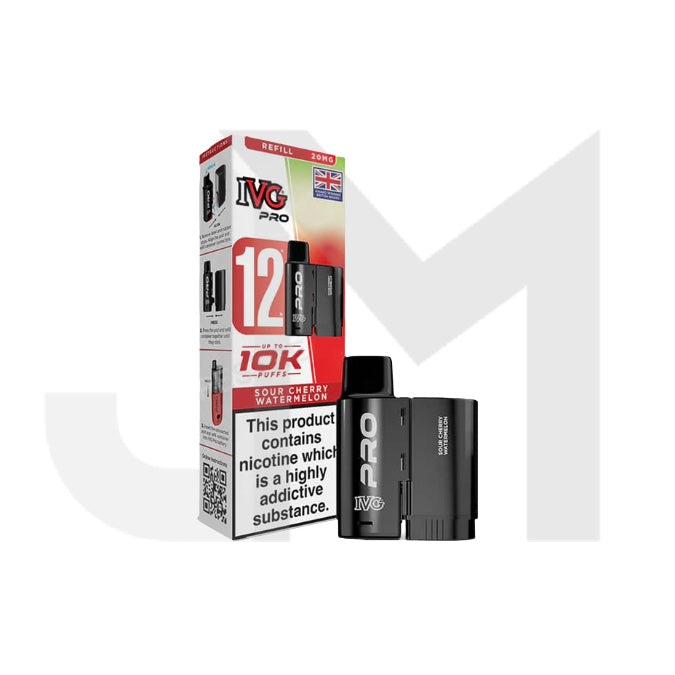 20mg IVG Pro 12 Refill Pod Pack 10000 Puffs