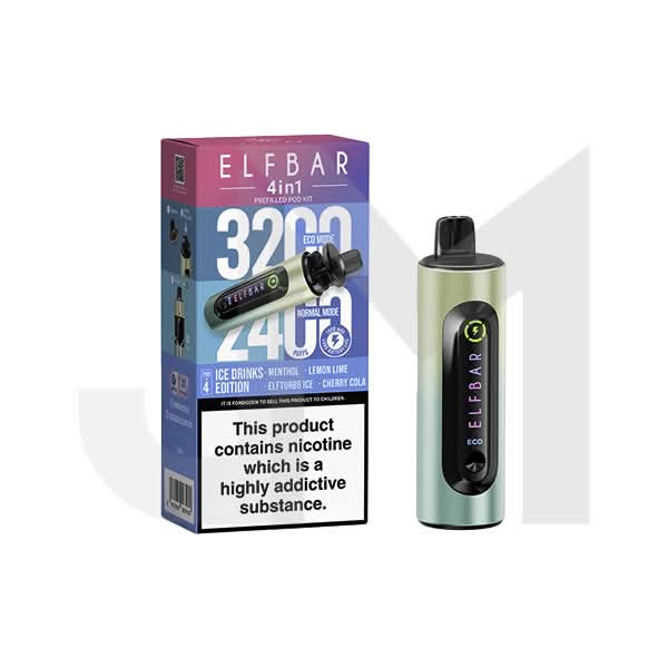 20mg Elf Bar 4 in 1 Pod Vape Kit 3200 Puffs 20mg Elf Bar 4 in 1 Pod Vape Kit 3200 Puffs