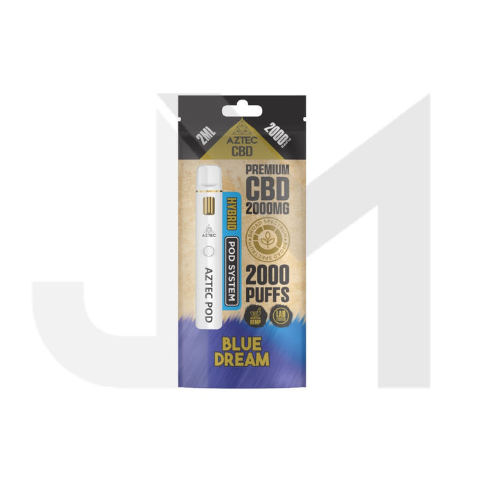 Aztec CBD 2000mg Broad Spectrum Starter Pro Pod Vape Kit 2000 Puffs