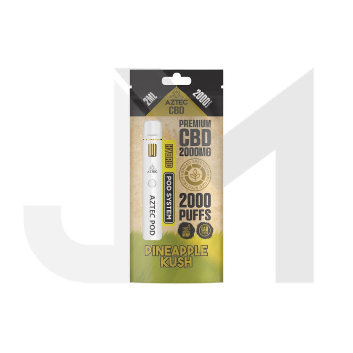 Aztec CBD 2000mg Broad Spectrum Starter Pro Pod Vape Kit 2000 Puffs