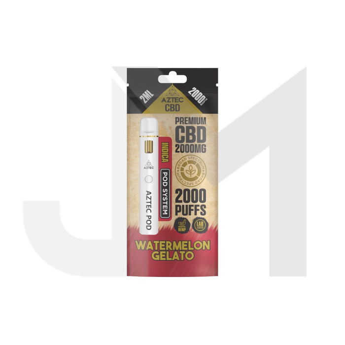Aztec CBD 2000mg Broad Spectrum Starter Pro Pod Vape Kit 2000 Puffs