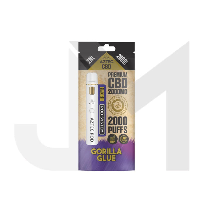 Aztec CBD 2000mg Broad Spectrum Starter Pro Pod Vape Kit 2000 Puffs