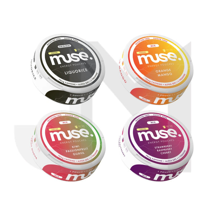 70mg Muse Focus Energy Pouches (UK Made) - 20 Pouches (Buy 2 Get 1 Free)