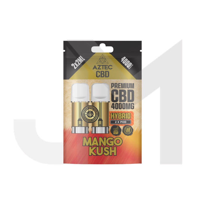 Aztec CBD 4000mg Broad Spectrum CBD Pods 2ml 4000 Puffs - 2 Pcs