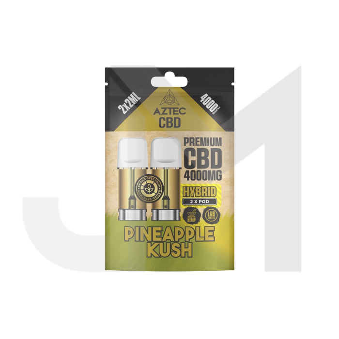 Aztec CBD 4000mg Broad Spectrum CBD Pods 2ml 4000 Puffs - 2 Pcs