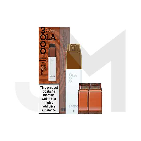 20mg SMPO Ola 3000 Prefilled Pod Vape Kit - 2ml (Pack of 3) 20mg SMPO Ola 3000 Prefilled Pod Vape Kit - 2ml (Pack of 3)