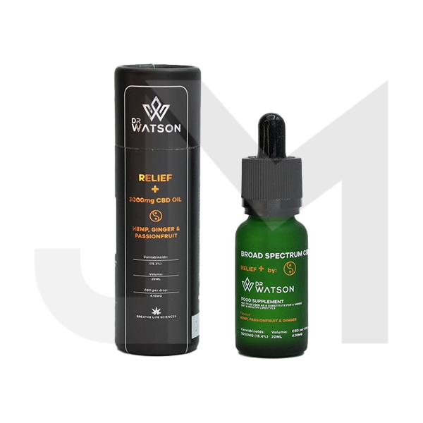 Dr Watson 3000mg Broad-Spectrum Relief CBD Oil 20ml