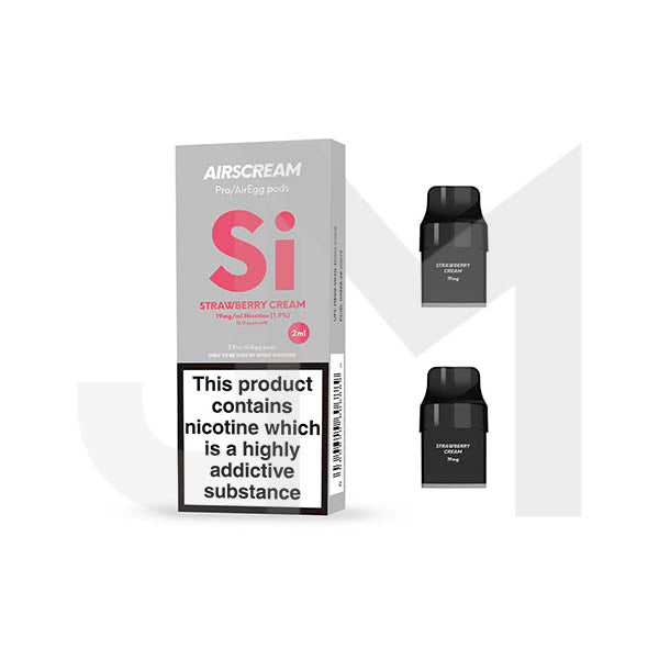 19mg AIRSCREAM Air Pre Filled Pods 2PCS 1.2Ω 2ml ( Compatible With  AirsPops Pro & AirEgg )