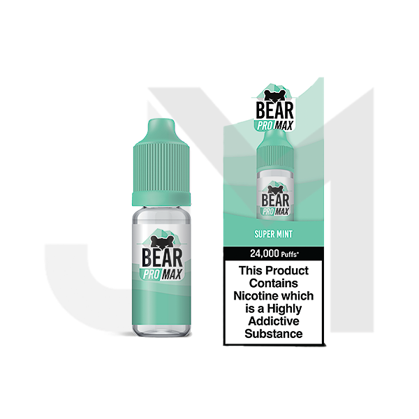Bear Pro Max 75ml Longfill Bar Series includes 4X 20mg Bar Salts