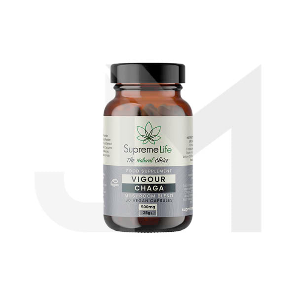 Supreme Life 500mg Vigour Chaga Vegan Capsules  - 60 Capsules