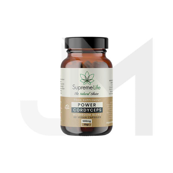 Supreme Life 500mg Power Cordyceps Vegan Capsules  - 60 Capsules