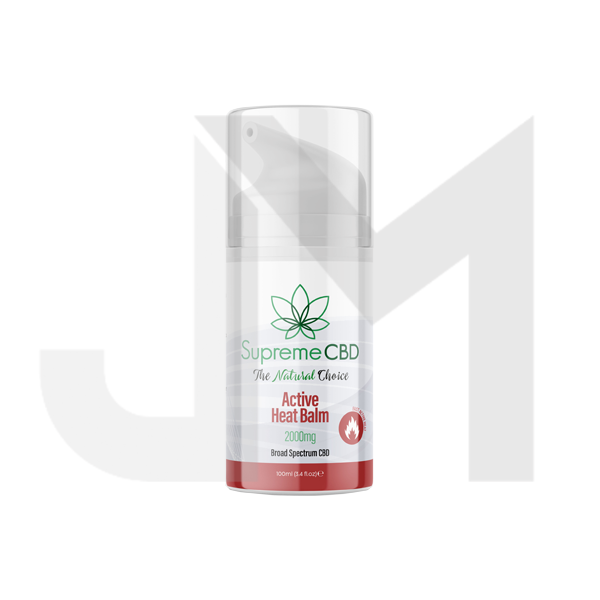 Supreme CBD 2000mg Broad Spectrum CBD Active Heat Balm - 100ml