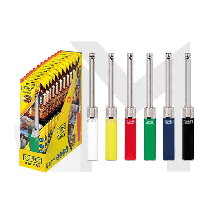 Clipper Tube+ Branded BLister Mixed Colours Lighters - TUB1L000UK