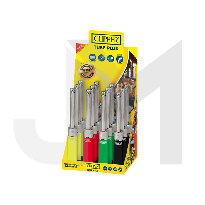 Clipper Tube+ Open Display Mixed Colours Lighters - TUB1S000UK