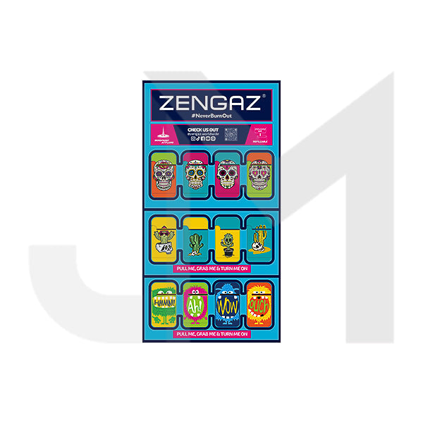 Zengaz Cube ZL-13 Wing Jet (UK-S1) - Jet Flame Lighters Bundle + 48 Lighters with Cube display stand