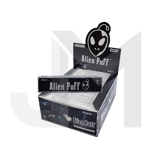 Alien Puff King Size Black Rolling Papers - 50 Booklets (HP2126)