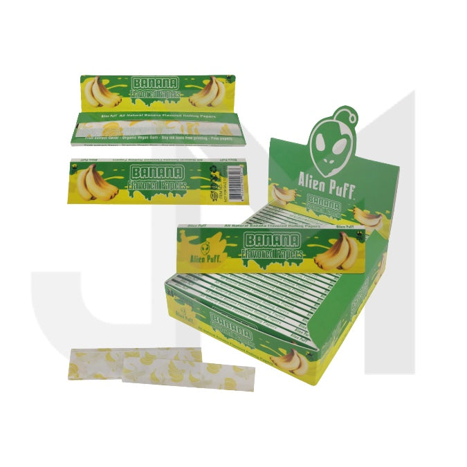 Alien Puff Banana Flavour King Size Papers - 25 Booklets (HPF2805)