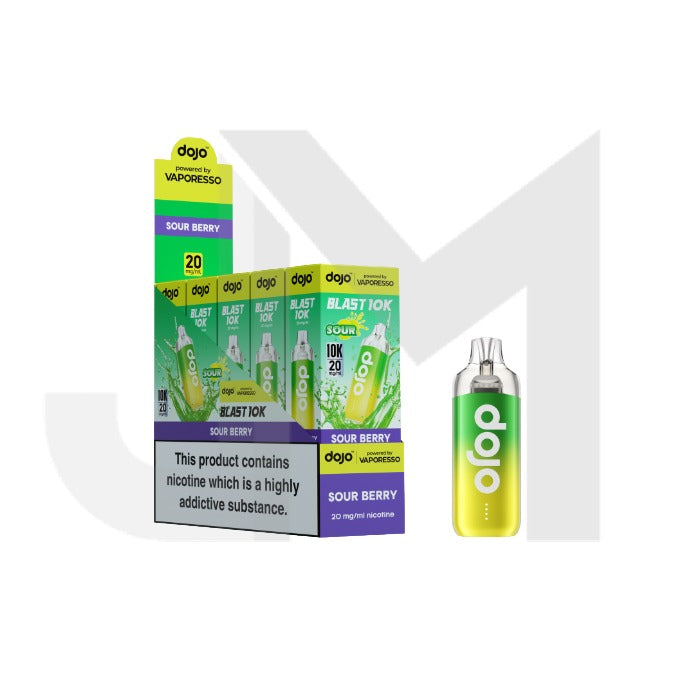 10 x 20mg Vaporesso Dojo Blast 10k Prefilled Pod Vape Kit + 2 x FREE Pods