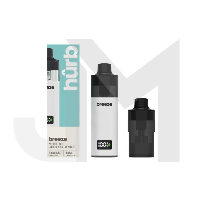 Hurb Breeze CBD 500mg + 500mg CBG Prefilled Pod 10ml + Pod Vape Device Hurb Breeze CBD 500mg + 500mg CBG Prefilled Pod 10ml + Pod Vape Device