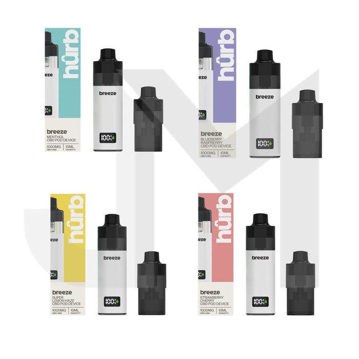 Hurb Breeze CBD 500mg + 500mg CBG Prefilled Pod 10ml + Pod Vape Device Hurb Breeze CBD 500mg + 500mg CBG Prefilled Pod 10ml + Pod Vape Device