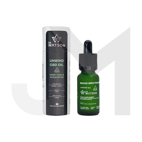 Dr Watson 1500mg Broad-Spectrum Unwind CBD Oil 20ml