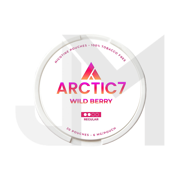 6mg Arctic7 Wild Berry Slim Nicotine Pouches - 20 Pouches