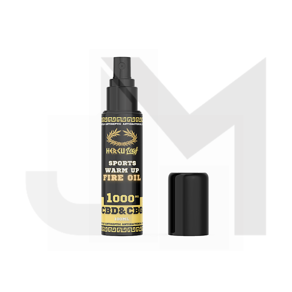 Herculeaf 1000mg CBD & CBG Sports Warm Up Fire Oil - 100ml