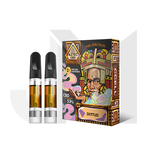 Aztec CBD 2 x 1000mg Cartridge Kit - 1ml Aztec CBD 2 x 1000mg Cartridge Kit - 1ml
