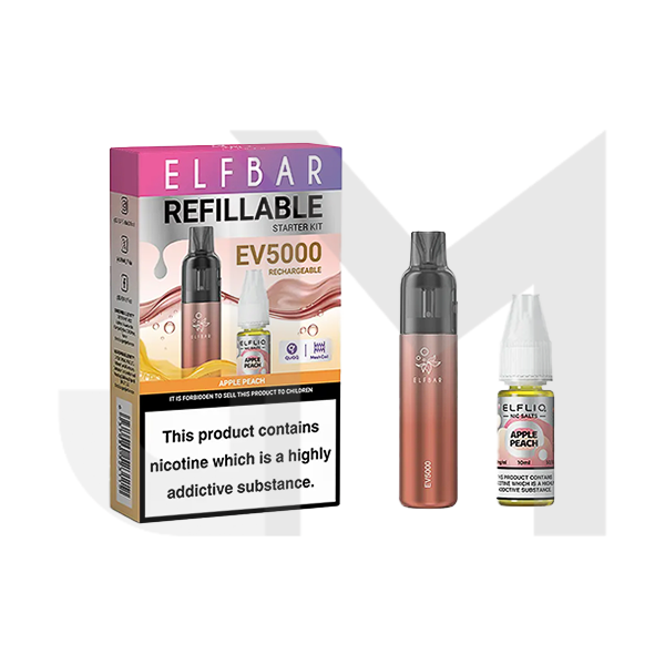 Elf Bar EV5000 Disposable Pod Kit + 20mg ElfLiq Salt Elf Bar EV5000 Disposable Pod Kit + 20mg ElfLiq Salt
