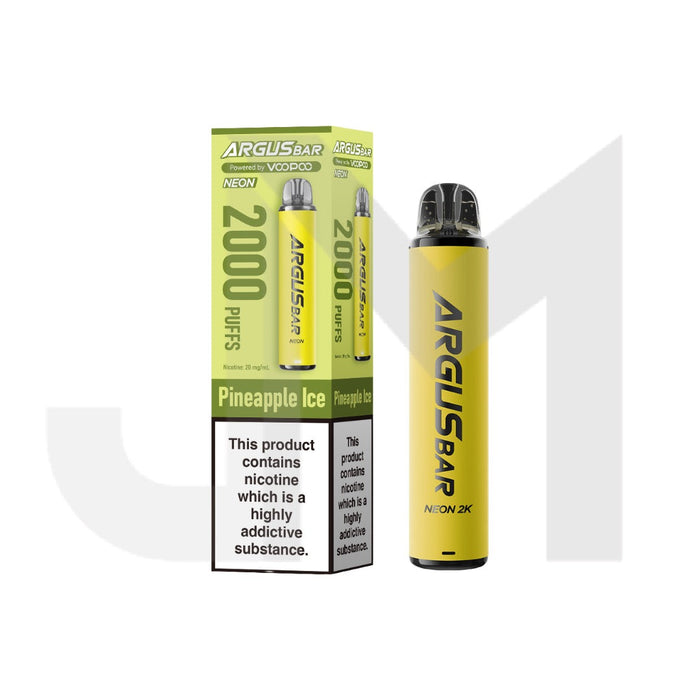 20mg Voopoo Argus Bar Neon 2K Prefilled Pod Vape Kit